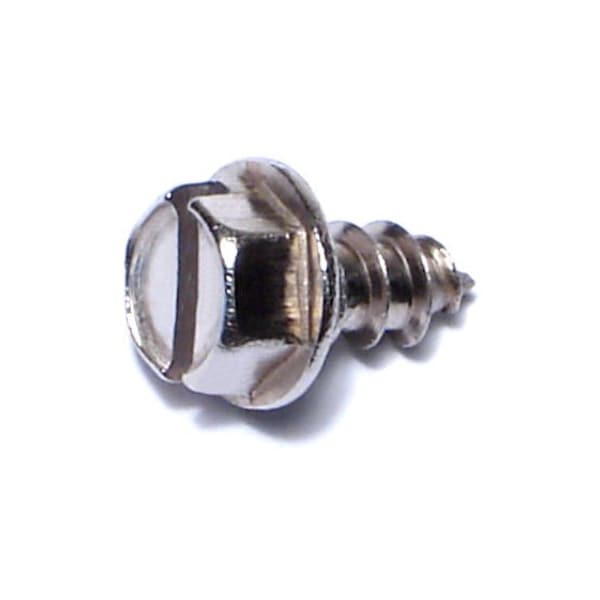 Midwest Fastener Sheet Metal Screw, #14 x 1/2 in, 18-8 Stainless Steel Flange Hex Head Slotted Drive, 50 PK 53619 - main